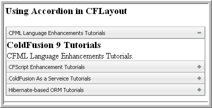 CFLayout with Accordion Example
